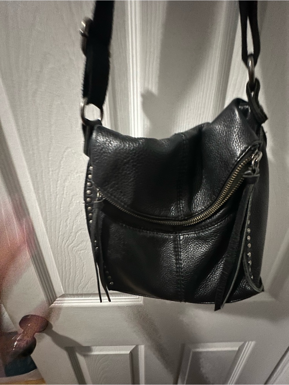 The Sak Black Leather Crossbody with Stud Accents - Picture 3 of 6